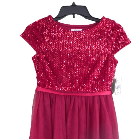 NWT Speechless Red Sequin Girl's Dress 12 or 14- Stunning for party or Holidays! - Picture 5 of 7